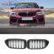 G30 G38 Carbon Fiber Car Front Grille double line kidney Grille gloss black for BMW 5 series G30 G38 2017+