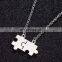 Stainless Steel Puzzle Pendant Necklace Mens Womens Couples Necklace Best Friend Jewelry Smooth Double Puzzel Lock Choker