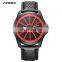 SINOBI Creative Watches Men Car Wheel Watch Breathable Holes Leather Band Quartz Watches  S9779G