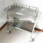 HC-M039 Factory Price medical Stainless steel drug delivery cart Nursing Cart trolley