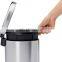 Stainless Steel Trash Can with Lid Large Garbage Pedal Bin for Kitchen and Home Supplies