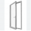 Factory price thermal break aluminum alloy swing door aluminum single door