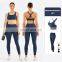 Two Piece Yoga Set Custom Sports Gym Set Women Seamless Buckle Sports Bra And Pocket Leggings