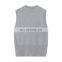 Solid Casual Women's Knitted Cashmere Vest with Embroidered Logo Regular Fitting and Sleeveless for Outer Wear or Suits