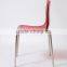 replica America/Italian Style chrome metal frame PC seat Sedia Ice dining Chair, Jolly Rancher Chair, Ice Dining Chair