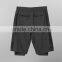 OEM double layer running shorts mens cotton black athletic shorts