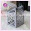 Customized name&date & size laser cut gift box foldable sweet wedding candy box love brid design with free ribbon