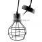 2015 Vintage Pendant Lamp Light Black Metal Iron Lampshade Lamp Cover E27 220V Loft Coffee Bar Restaurant Kitchen Lights