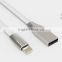 2016 Hot selling Multi-function colorful flat 2 in 1 mobilephone usb data charging cable for android and phone 5/5s/6s/6p