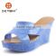 2015 New Wedges Slippers Waterproof Slippers Summer Fish Mouth Female Wedge Slippers