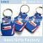 Custom design logos branding basketball club shirt rubber keyring