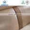 Golden Color Leather Solid Wooden Bedframes