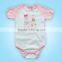 2016 cotton body suit for baby Angel cat printing baby clothes