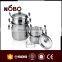 Steel Lid Induction16pcs Stainless Steel Cookware Set