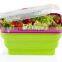 FDA&LFGB collapsible personalized adult silicone lunch boxes