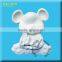 high white ceramic bisque piggy figurine