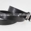Classical sample style Man black PU leather belt with hematite metal accessories in YiWu