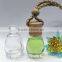 Wooden Cap With Rope Glass Refill Empty Car Perfume Diffuse Hanging Bottle