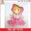 EN71 standard sitting plush dolls sitting girl doll with adress 10inch sitting soft girl doll toys