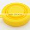 SILICONE COLLAPSIBLE CUP W/LID, SILICONE TELESCOPIC CUP W/LID