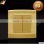 BS standard PC 2 gang 1way room wall electric socket Gold color
