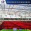Venlo tempered glass/float glass greenhouse with hydroponic growing system