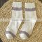 custom 100% cotton women stripe white socks