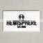 Black-white silicon plastic tag with prominent letters logo for leather gloves