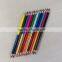 7" standard size triangular shape high quality 4.0mm color lead bi color pencil