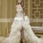 wedding dress 2016 sweetheart neckline luxury crystals beaded tiered ruffled skirt High low wedding dress DM-030 Bridal dress