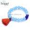 Fashion jewelry vintage ethnic wholesale jewerly Bracelet Crystal Tassel Resin Beaded Bracelet