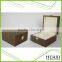 Personalized Luxury Dark Brown Wooden Watch Box for Men