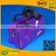 purple pvc handle cosmetic bag for travel