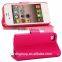 Hot 2 in 1 Premium PU Leather Wallet Purse Case for Apple Iphone 4S With Flip Cover