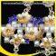 hanging indian flower tassel artificial pearl earrings