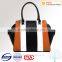 Guangzhou handbag market wholesale bag color strip fashion handbag for ladies