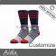 China Custom Sock Manufacturer Mens Colorful Stripes Custom Logo Sports Socks