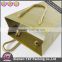 Twist Handle Bags - 25ea - White Paper Bags with Handles glossy laminated gold custom paper bag