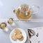 china factory price unique shape hand made heat resistant pyrex glass teapot with infuser