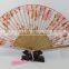 Cheap fabric bamboo hand fan custom