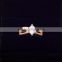 T&J Hot sell women wedding rings gold plated rhombus zircon ring/
