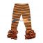 Wholesale 2016 Halloween kids clothes cotton orange black striped icng pants strip baby icing ruffle pants