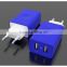 High Quality 3.4A Dual USB Wall Travel charger for Apple and Android Devices US, EU plug
