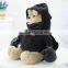 2016 Hot Sale Custom Black Clothe Bear Toy Cute Plush Teddy Bear