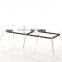 Modern office glass top conference desk/office tempered glass meeting table