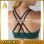 new design custom nylon/spandex dry fit womens Strappy back sexy sports bra fitness yoga bra