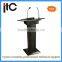 ITC T-6236 Classroom Lectern with desktop microphone for speech podium