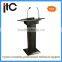 Cheap church wooden podium designs with VHF Wireless MIC