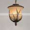 America Style polyresin buckhorn pendant lamp glass pendant light fixture for home decor simple coffee bar and restaurant