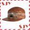 Custom Snake Skin Leather 5 Panel Biker Hat